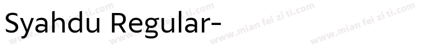Syahdu Regular字体转换